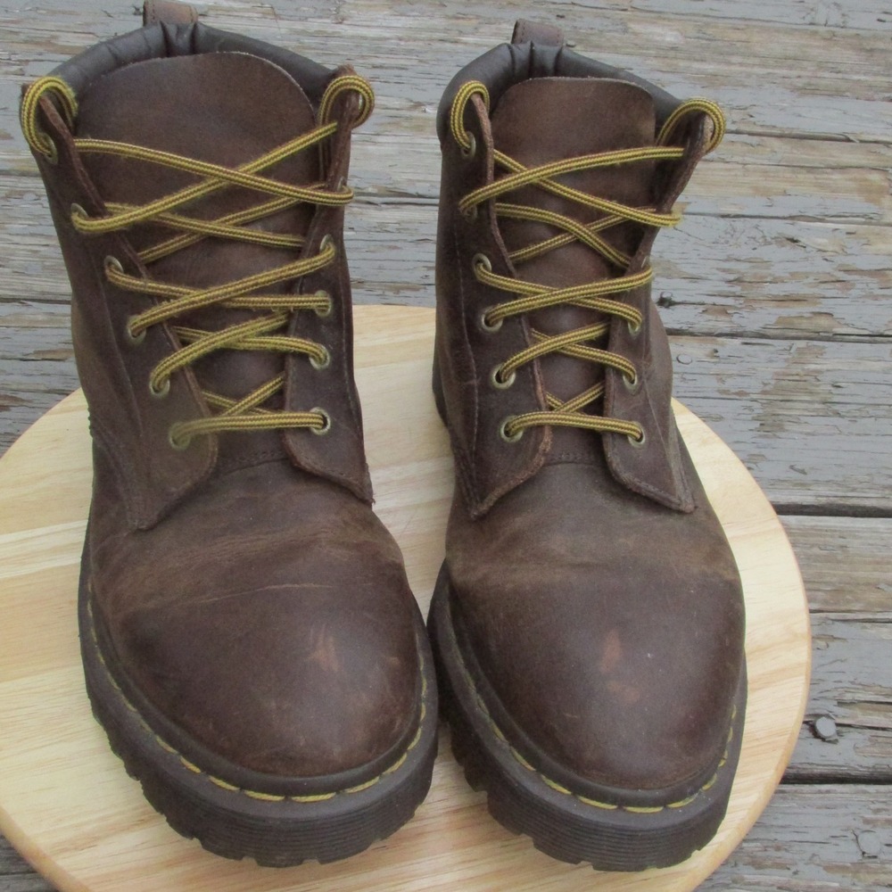 Dr Martens 939 Ben Boots Crazy Horse Leather Men 10 US Women 11 Brown Chunky Y2K
